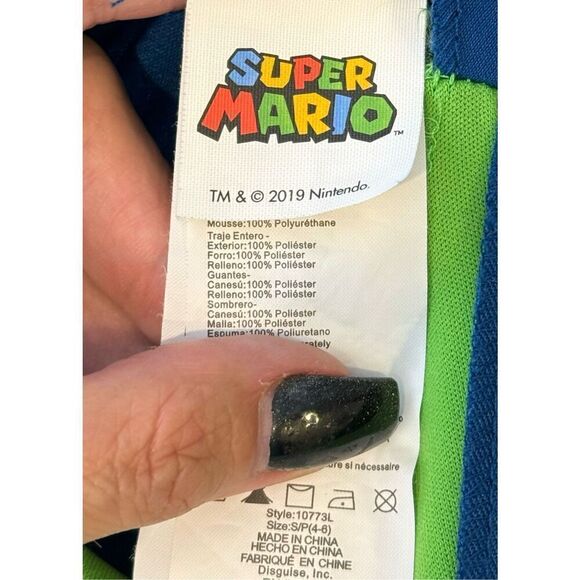 Nintendo Super Mario Brothers Boys Luigi Deluxe Kid's Halloween Costume Small - Picture 5 of 15